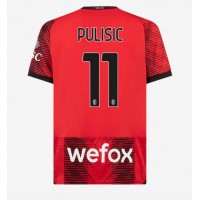 Stroje piłkarskie AC Milan Christian Pulisic #11 Koszulka Podstawowej 2023-24 Krótki Rękaw